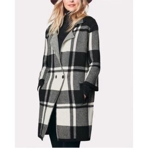 Pendleton Women's Block Plaid Merino Wool Coat Cardigan Sweater XL‎